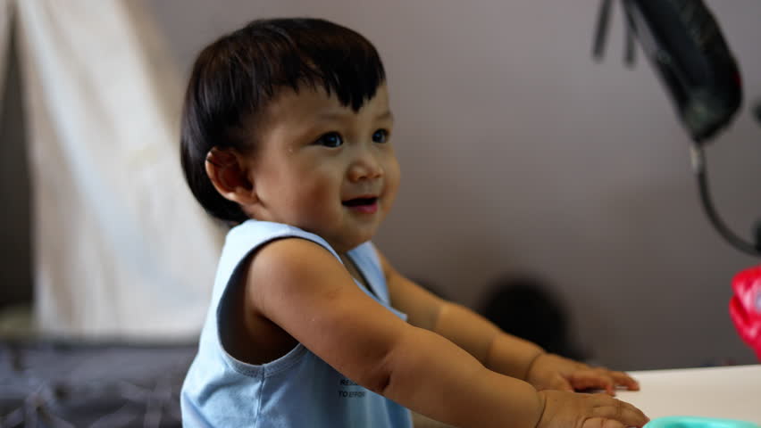 
The children laughed and were excited at what they saw.