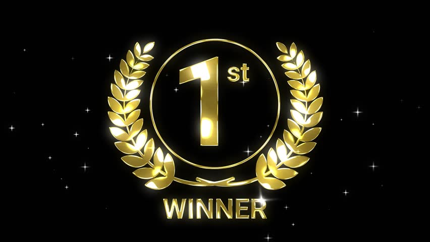 laurel wreath champion victory aniversary 1 2 3 animated background greeting champion 1 gold 2 silver 3 silver 4k looping
