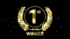 laurel wreath champion victory aniversary 1 2 3 animated background greeting champion 1 gold 2 silver 3 silver 4k looping - Powered by Shutterstock - Get 15% off with code: PIKWIZARD15