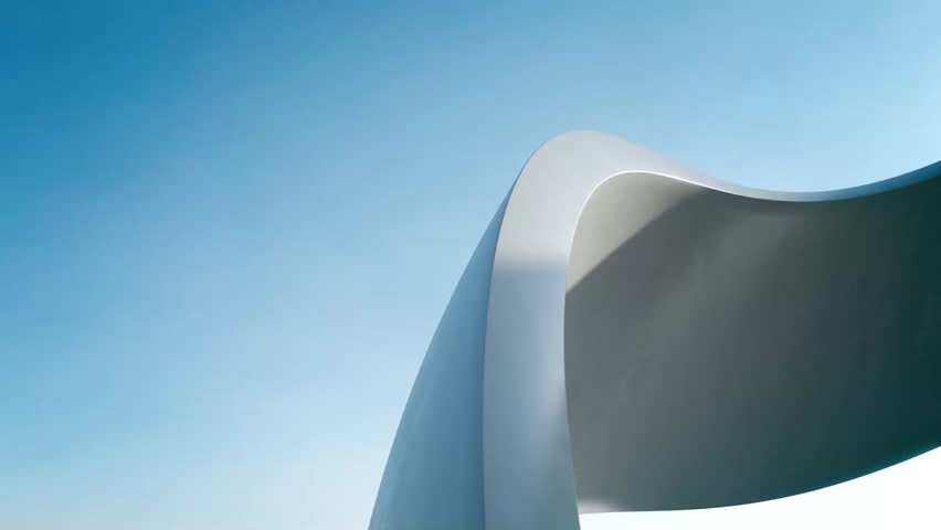 3d render of abstract curve structure futuristic architecture