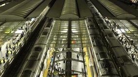 JAPAN : View of crowd of people at the train station in busy night rush hour. Japanese people, commuters and transportation concept video. Time lapse shot. - Powered by Shutterstock - Get 15% off with code: PIKWIZARD15