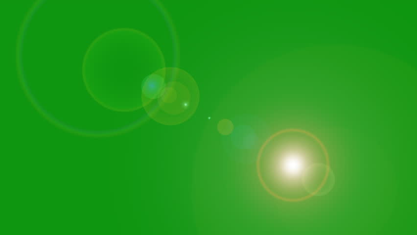 Lens Flare Chroma Key Green Screen. Optical Lens flare Green Screen. 4K Resolution