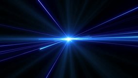 Bright radial light beams. Abstract background in blue neon glow color. Light burst in universe. Space background for event, party, carnival, celebration, anniversary or other. 3D Illustration - Powered by Shutterstock - Get 15% off with code: PIKWIZARD15