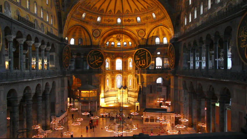 hagia sofia museum interior in istanbul turkey
