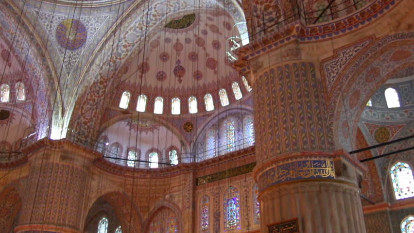 sultanahmet mosque interior in istanbul turkey