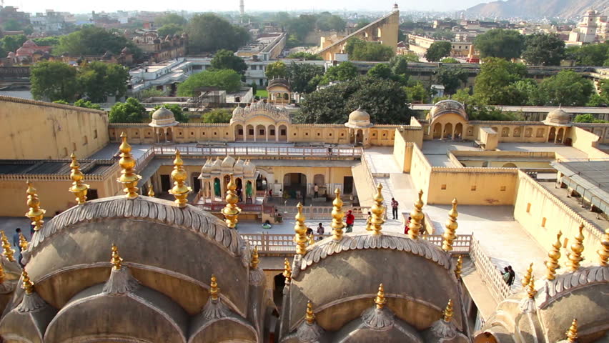 view on Jaipur from Hawa Mahal palace - India