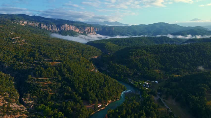 Aerial View Natural National Park(Köprülü Kanyon) in Travel Turkey
