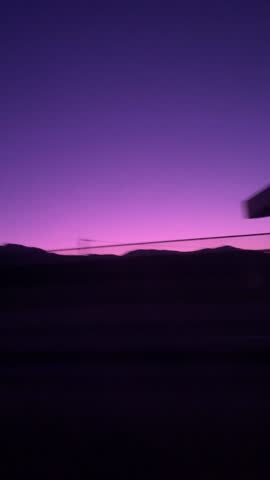 Purple sunset twilight in California