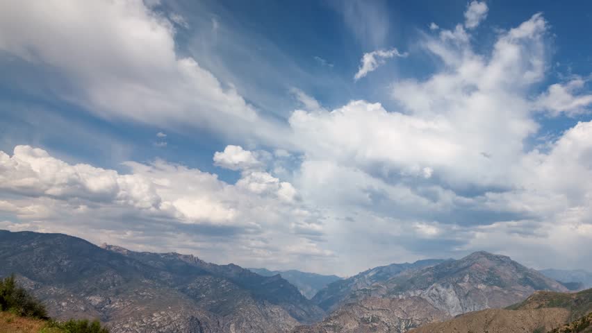 Time lapse of the rugged landscape of Kings Canyon National Park in California