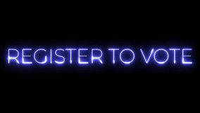 Register to Vote Neon Sign - Powered by Shutterstock - Get 15% off with code: PIKWIZARD15