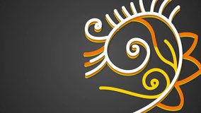 Paisley design reveal colorful lines on dark background 4K - Powered by Shutterstock - Get 15% off with code: PIKWIZARD15