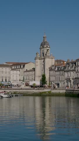 Grosse Horloge Gate. La Rochelle Harbour and Marina