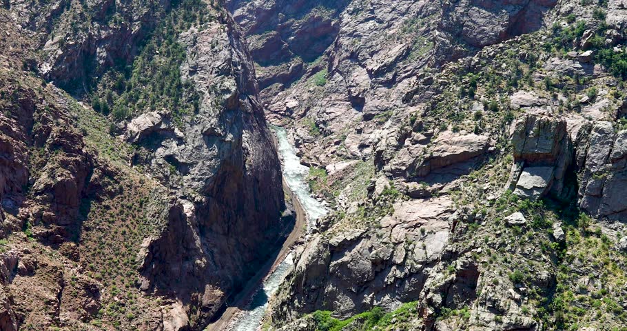Static video of the Arkansas River shot from the Royal Gorge Park