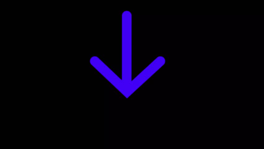 Light blue color Download arrow icon. vector and directional icon, Illustration and upload concept. Flat Icon On black Background.