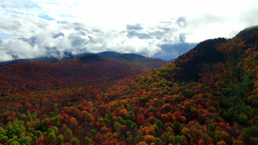 Adirondack Mountains High Peaks aerial drone footage