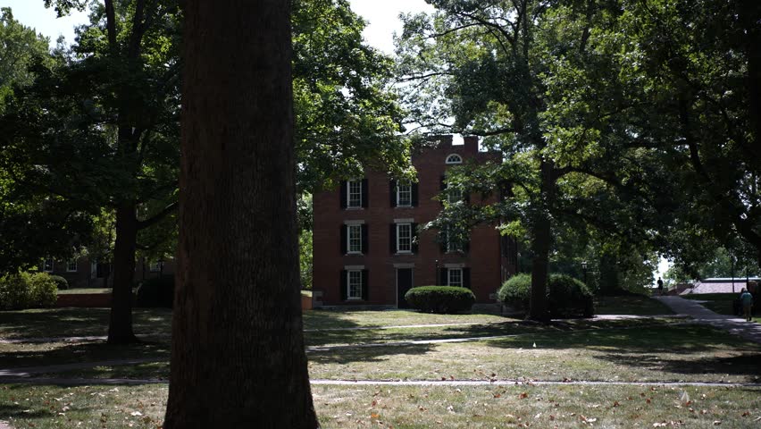 University of Ohio old campus buildings in a park like setting in Athens Ohio.
