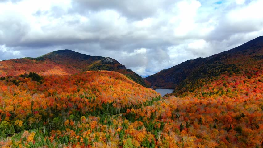 Adirondack Mountains High Peaks aerial drone footage