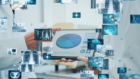 Mixed media of medical technology concept with doctors having a meeting with a tablet - Powered by Shutterstock - Get 15% off with code: PIKWIZARD15