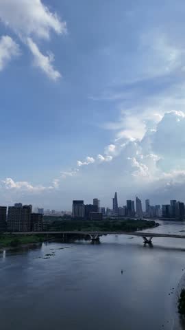 Drone video of Saigon river