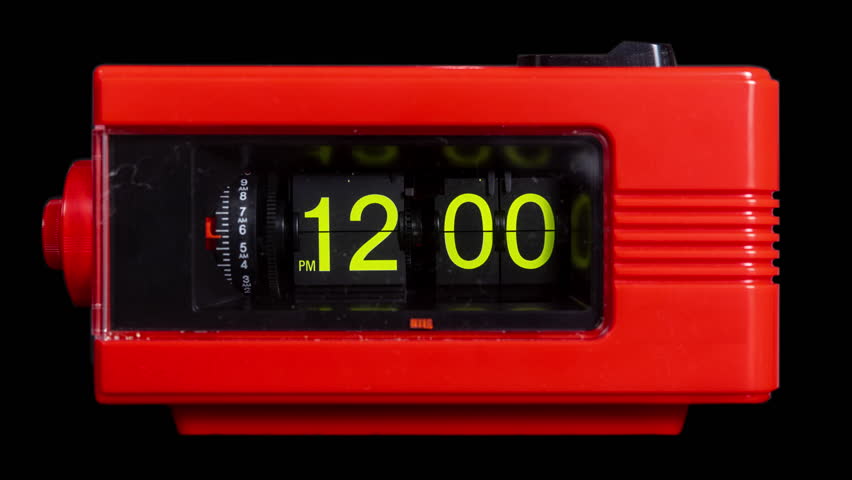 Retro analogue flip clock in stop motion