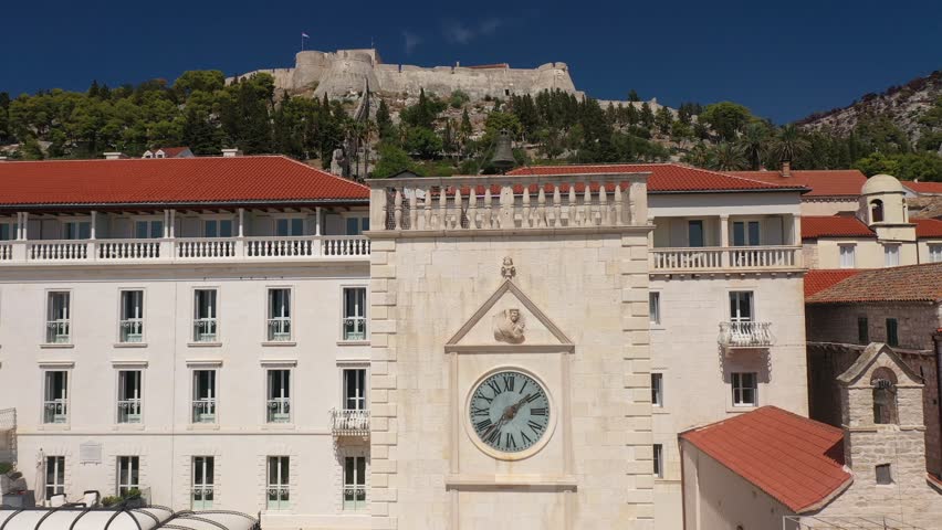 Close-up of Leroj Clock, Hvar, Croatia