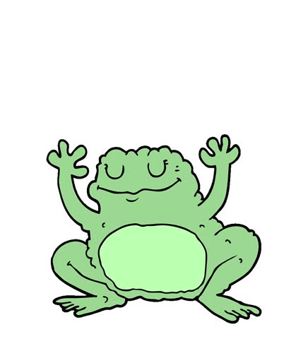 Simple looping animated cartoon frog