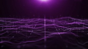 Futuristic flight through a digital line landscape, purple dust particle ,abstract background.  - Powered by Shutterstock - Get 15% off with code: PIKWIZARD15