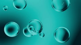Liquid bubbles animation in low key. Chaotic movement of liquid molecules on a blue background. Animation for advertising cosmetics, oils, drinks. Liquid metal molecules - Powered by Shutterstock - Get 15% off with code: PIKWIZARD15