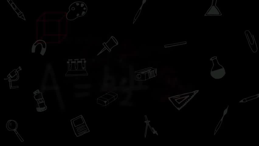 Animation of statistics and mathematical data processing over black background. Global science, connections, computing and data processing concept digitally generated video. - Powered by Shutterstock - Get 15% off with code: PIKWIZARD15