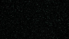 Green Blue Snow Particle Flow 4K Loop features green and blue gradient snow-like particles flying toward the viewer against a black background in a loop. - Powered by Shutterstock - Get 15% off with code: PIKWIZARD15