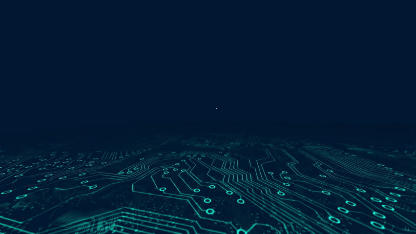 Animation of moving clock over computer circuit board on black background. Global technology, computing, time and digital interface concept digitally generated video. - Powered by Shutterstock - Get 15% off with code: PIKWIZARD15