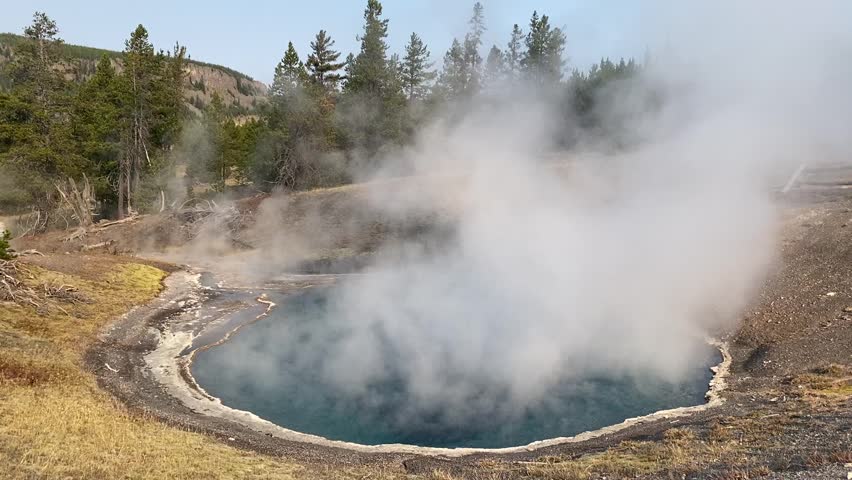 Black Sand Pool (Black Sand Geyser) in Yellowstone National Park, Wyoming