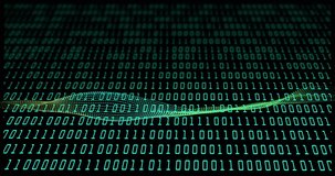 Animation of binary coding data processing over mesh of connections on black background. Global connections, computing and data processing concept digitally generated video. - Powered by Shutterstock - Get 15% off with code: PIKWIZARD15