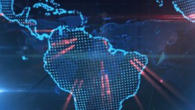 Animation of digital data processing over globe on dark background. Global connections, computing and data processing concept digitally generated video. - Powered by Shutterstock - Get 15% off with code: PIKWIZARD15