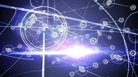 Network of connections and data processing animation over dark background. Technology, digital, futuristic, cyber, grid, matrix - Powered by Shutterstock - Get 15% off with code: PIKWIZARD15