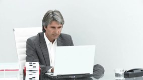 Animation of media icons and data processing over caucasian businessman using laptop. Global business and digital interface concept digitally generated video. - Powered by Shutterstock - Get 15% off with code: PIKWIZARD15