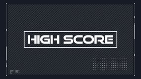 Animation of high score text with data processing on black background. Technology, computing and digital interface concept digitally generated video. - Powered by Shutterstock - Get 15% off with code: PIKWIZARD15