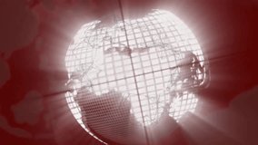 Glowing globe with network connections animation on red background. Global, technology, connectivity, internet, digital, futuristic - Powered by Shutterstock - Get 15% off with code: PIKWIZARD15