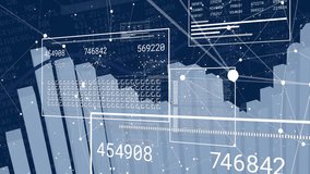 Animation of data processing and network of connections on black background. Technology, connections, computing and digital interface concept digitally generated video. - Powered by Shutterstock - Get 15% off with code: PIKWIZARD15