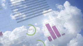 Animation of financial data processing over airplane. Global finance, business travel, connections, computing and data processing concept digitally generated video. - Powered by Shutterstock - Get 15% off with code: PIKWIZARD15