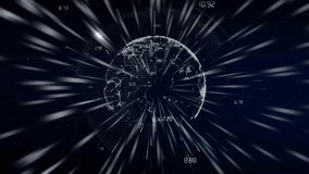 Digital globe with data points and radial lines, futuristic technology animation. network, cyber, virtual, analytics - Powered by Shutterstock - Get 15% off with code: PIKWIZARD15