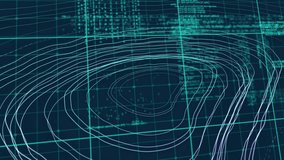 Topographic lines and contour animation over abstract blue and green background. Cartography, mapping, elevation, geography, terrain, visualization - Powered by Shutterstock - Get 15% off with code: PIKWIZARD15