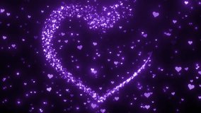 magic Heart Sparkle Glitter Particle Background. Purple Particle Heart Trail With Glitter Glowing Particle Background, Wedding Romantic Glitter Heart Particle	 - Powered by Shutterstock - Get 15% off with code: PIKWIZARD15
