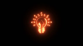 glowing neon line light bulb icon isolated on black background. technology energy concept. - Powered by Shutterstock - Get 15% off with code: PIKWIZARD15
