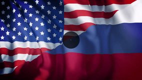 Animation of network of connections with people icons over flag of usa and russia. Global politics, connections, computing and data processing concept digitally generated video. - Powered by Shutterstock - Get 15% off with code: PIKWIZARD15