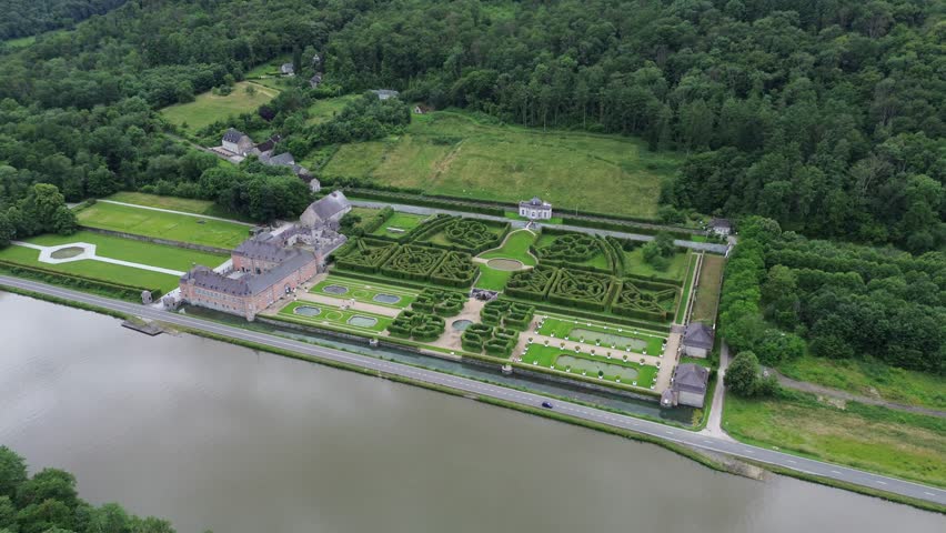 drone video Freÿr castle Belgium europe