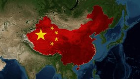 Zoom from Earth to China. (Country Flag) World map animation. - Powered by Shutterstock - Get 15% off with code: PIKWIZARD15