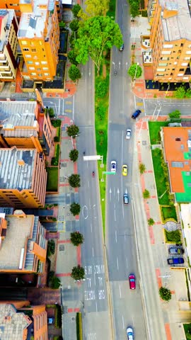 Aerial shots of a rare clear sky in the city of Bogotá, Colombia. 