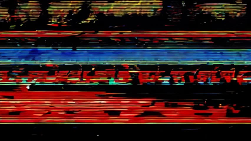 Ethereal darkness illuminated by the glow of digital chaos