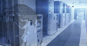 Animation of digital data processing over computer servers. Global connections, computing and data processing concept digitally generated video. - Powered by Shutterstock - Get 15% off with code: PIKWIZARD15